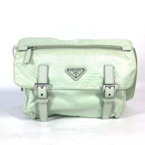 PRADA triangle logo plate Re-Nylon Crossbody shoulder bag with pouch - Picture 1 of 15